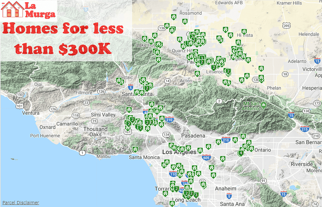 Homes for less than 300K in Los Angeles County La Murga