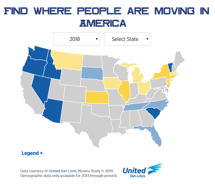 Find where people are moving in America La Murga